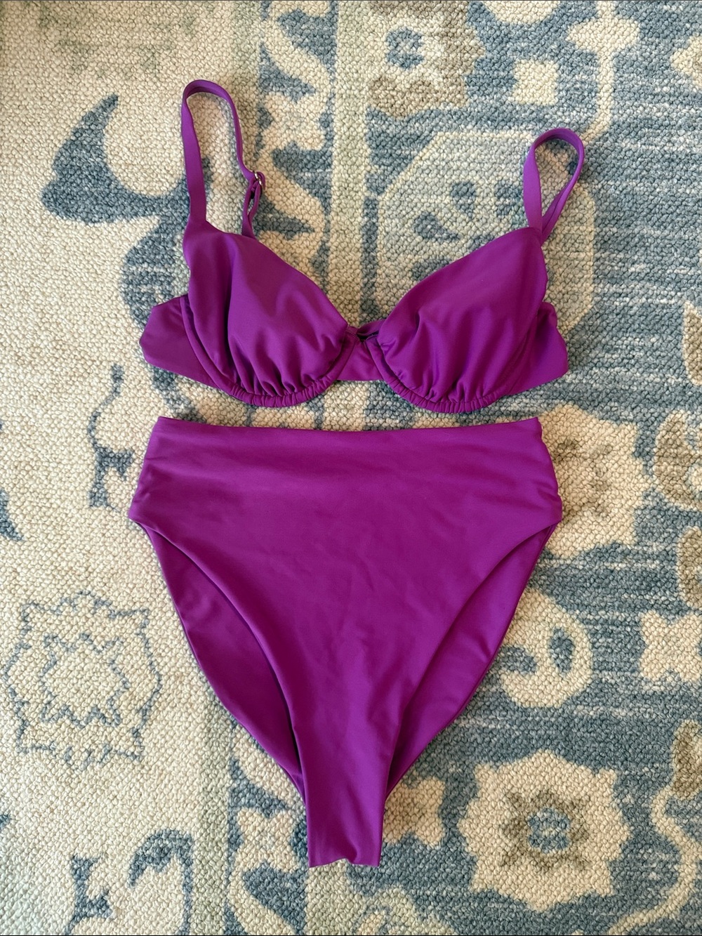 Skatie High-Waist Purple Bikini Set
